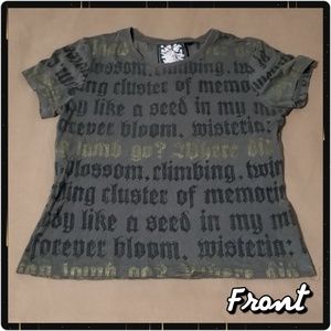 L.A.M.B. wisteria poem crew neck tee Large
